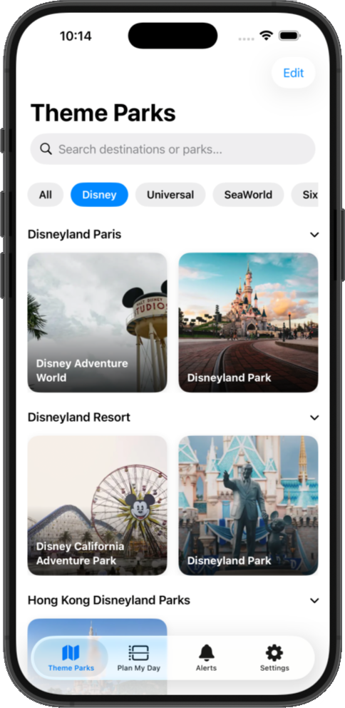 ParkPal Main Screen
